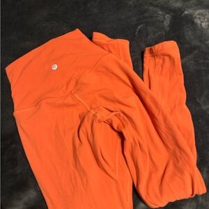 lululemon Orange Leggings size 0